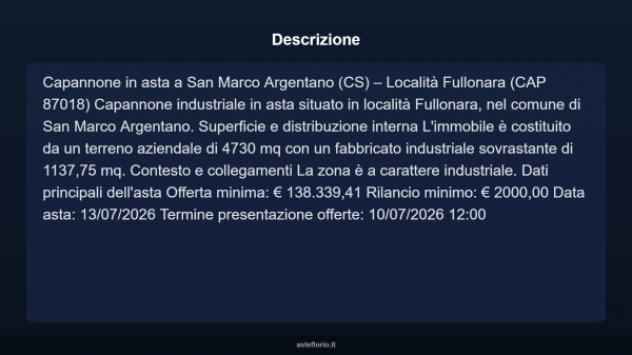 Immobile in asta di 1137 m² in vendita a San Marco Argentano - Foto 10