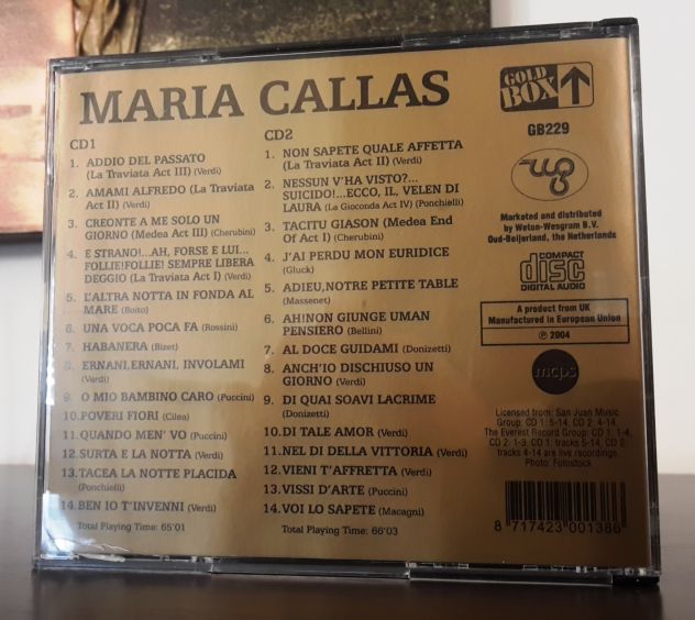 Maria Callas - Una Voca Poca Fa, Produttore Gold Box, Formato Audio 2 CD 2004. - Foto 3