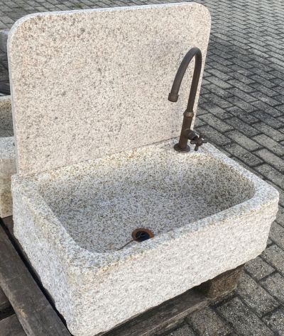 Lavello lavandino per cucina in pietra granito diorite 60cm - Foto 5