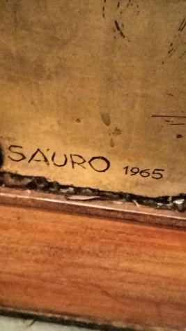 Grande quadro guerriero metallo lavorato firma SAURO 1965 - Foto 2
