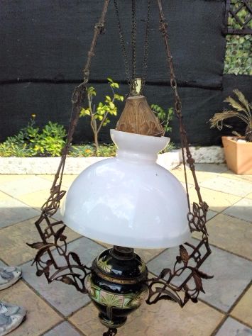 LAMPADARIO A PETROLIO VINTAGE