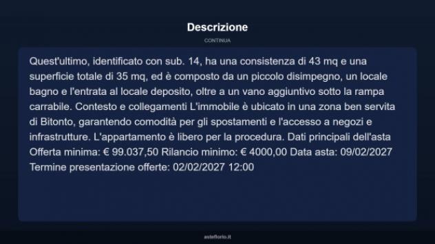 Immobile in asta di 35 m² in vendita a Bitonto - Foto 6