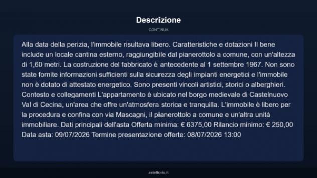 Immobile in asta di 49 m² in vendita a Castelnuovo di Val di Cecina - Foto 11