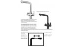 MISCELATORE ACQUA FILTRANTE COLORE NERO