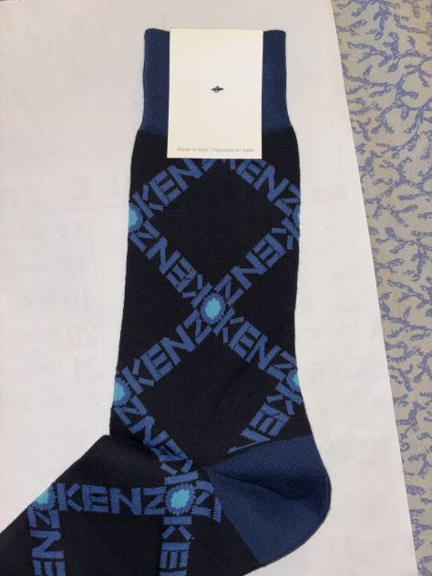 CALZE NUOVE DA UOMO FIRMATE ORIGINALI KENZO,MADE IN ITALY,N’ 42-44,IN COTONE - Foto 7
