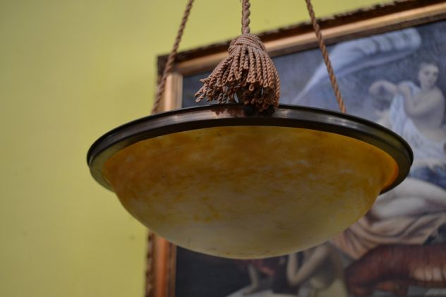 Antico lampadario stile Art Déco anni 40 - Foto 6