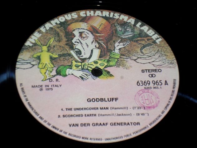 VAN DER GRAAF GENERATOR - Godbluff - LP / 33 rpm 1975 inner Italy Charisma - Foto 3