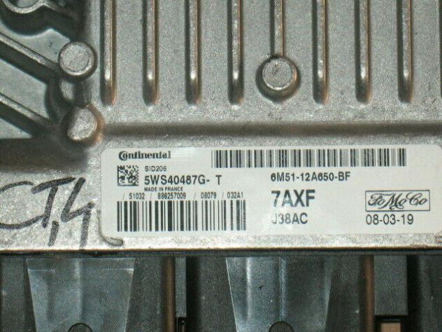 5WS40487GT ECU FORD FOCUS 2.0 7AXF 6M51-12A650-BF SID206 5WS40487G-T - Foto 2