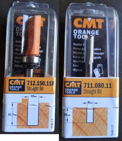 Fresa CMT 712.080.11 NUOVA a taglienti diritti per rifilare, Serie Orange Tool - Foto 2