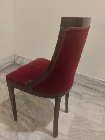 Coppia poltroncine anni 40 ciliegio velluto rosso - Foto 2