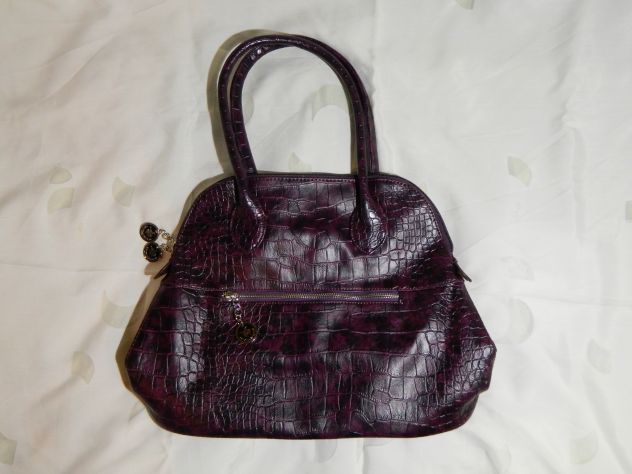Borsa David Jones coccodrillo viola - Foto 3