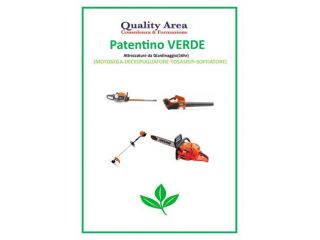 Patentino Verde(MOTOSEGA-DECESPUGLIATORE-TOSASIEPI-SOFFIATORE) – IN TUTTA ITALIA