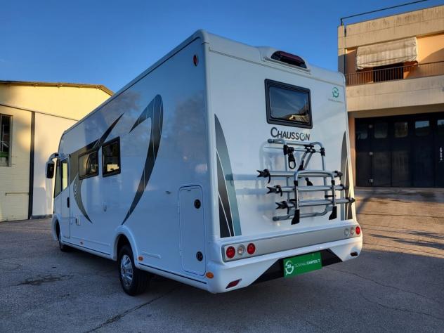 MOTORHOME CHAUSSON DUCATO BASCULANTE GARAGE CLIMATIZZATORE LETTI CASTELLO POSTERIORI GENERALI CAMPER USATI 492 - Foto 3