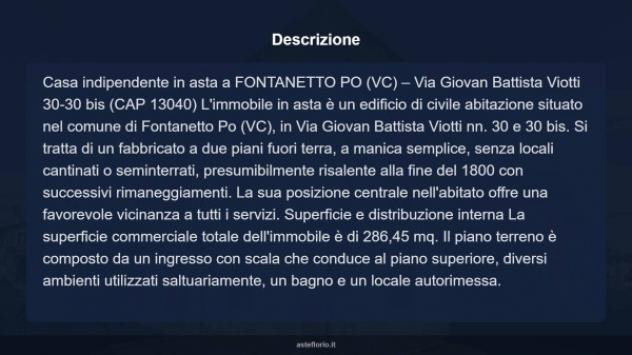 Immobile in asta di 286 m², box auto in vendita a Fontanetto Po - Foto 15