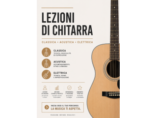 Lezioni di chitarra CARMAGNOLA Acustica, Elettrica e Classica