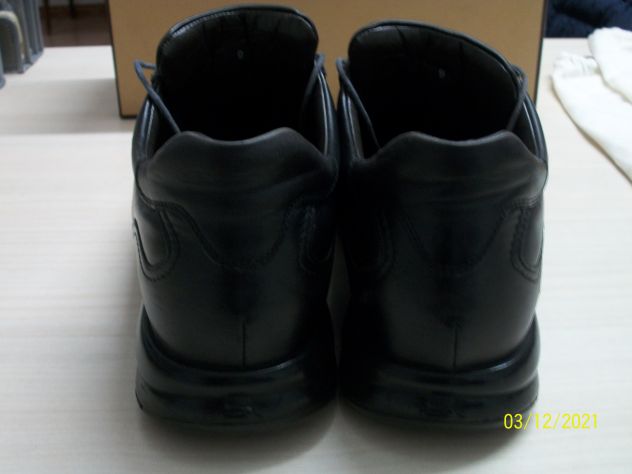 Santoni uomo snickers in pelle nere usate - Foto 6