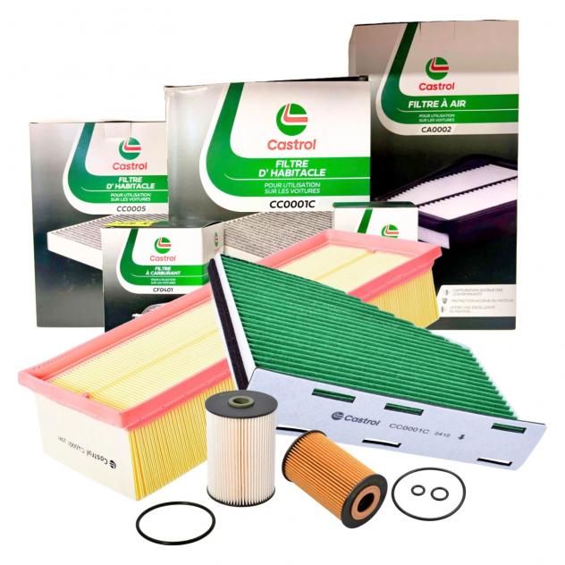 Kit Tagliando Castrol 4 Filtri per Golf VI 1.6 2.0 TDI