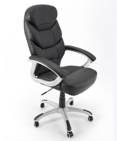 POLTRONA UFFICIO ERGONOMICA GIREVOLE IN ECOPELLE NERA - DIREZIONALE MODELLO EXCELSIOR - NUOVA - Foto 4
