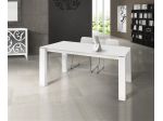 tavolo bianco in laminato con 2 allunghe