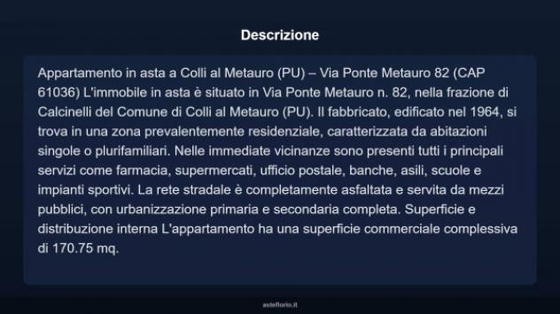 Immobile in asta di 170 m², box auto in vendita a Colli al Metauro - Foto 4