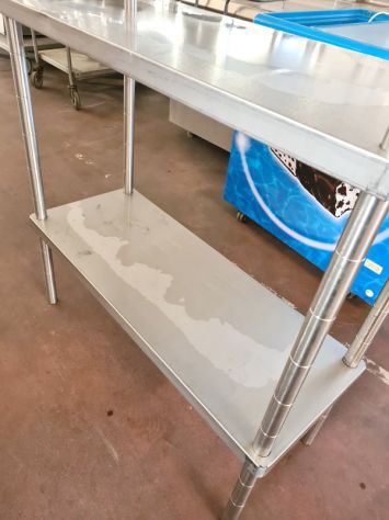 scaffalatura in acciaio inox a 3 ripiani usata - Foto 2