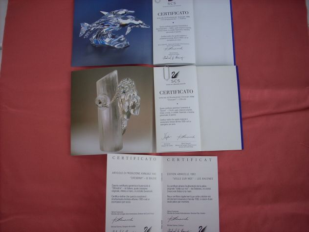Certificati Swarovski 1988-1990-1992