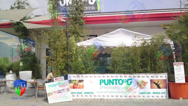 Gazebo per Giardini esterno bar 6 x 6 x 2,6 mt. telo Pvc ignifugo a Como