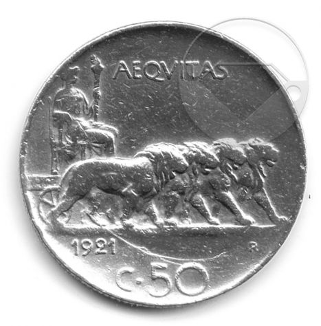 ITALIA 1921 Moneta 50 centesimi SPL - Foto 5