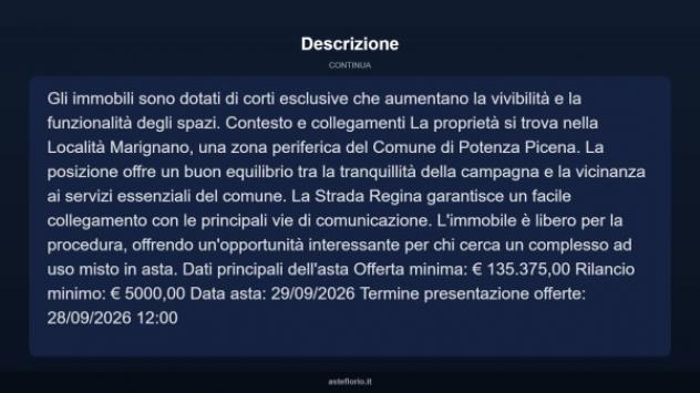 Immobile in asta di 644 m² in vendita a Potenza Picena - Foto 9