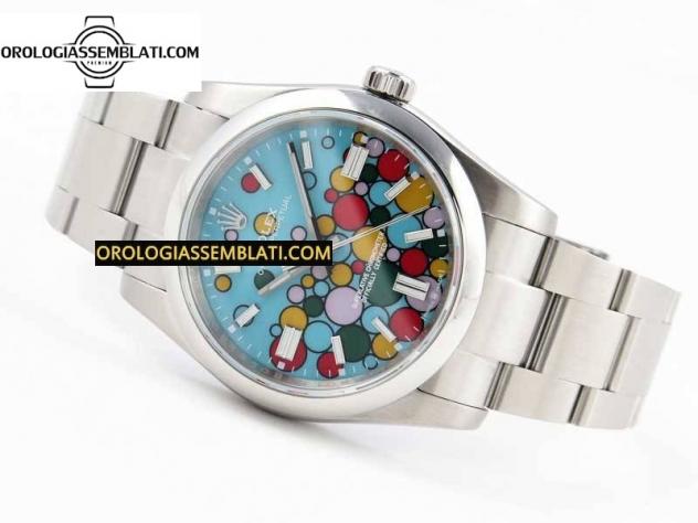 REPLICA Rolex OYSTER PERPETUAL 36MM 126000 BEST EDITION 904L STEEL BUBBLE DIAL ON SS BRACELET A2824 - Foto 6