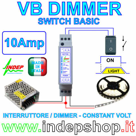 DIMMER/Interruttore Accensione graduale per strisce led - Soft Fade