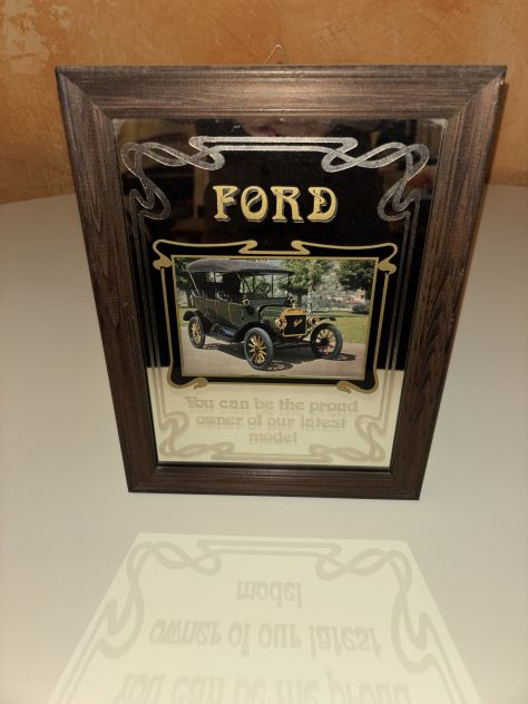 QUADRO/SPECCHIO CON FOTO AUTO FORD MODEL T VINTAGE INTROVABILE UGUALE IN OTTIME - Foto 4