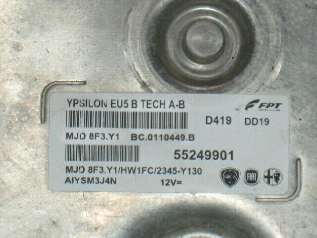 55249901 ECU LANCIA YPSILON 1.3 EU5 B TECH A-B 55249901 MJD 8F3.Y1 HW1FC - Foto 2