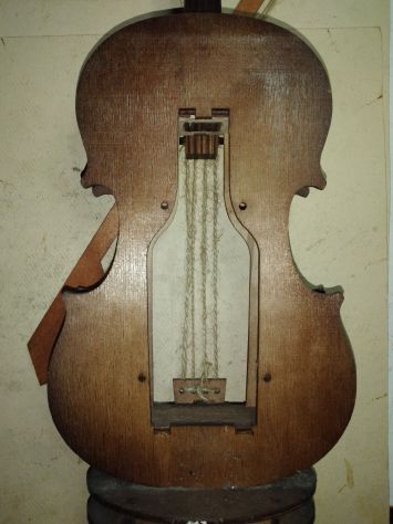 PORTABOTTIGLIE IN LEGNO MOLTO ORIGINALE A FORMA DI VIOLINO - VINTAGE - Foto 2