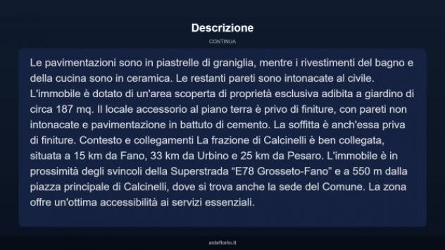 Immobile in asta di 170 m², box auto in vendita a Colli al Metauro - Foto 13