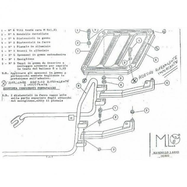 Portapacchi posteriore Cagiva SXT e SST 125 - Foto 5