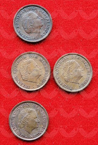 NEDERLAND 1950-1982 lotto di 9 monete da 1 e 5 Cent - Foto 2