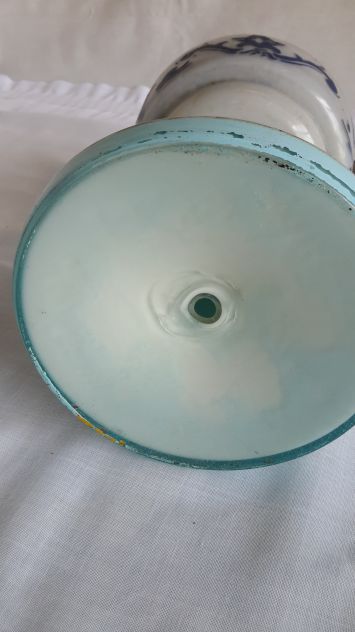 Lucerna con laccatura verde-azzurra antica in Opalino - Foto 9