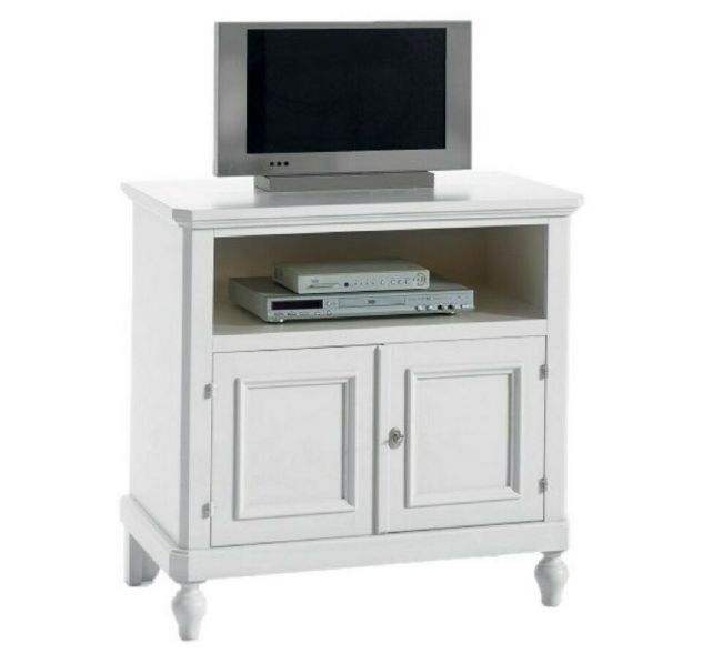 Mobili Rustici Moderni Porta Tv in Legno 2 Porte Bianco Laccato cod 657