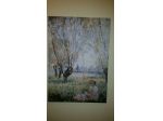 Woman seated under the willows di Claude Monet