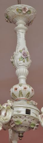 Lampadario in Ceramica di Capodimonte - Stile Barocco/Rococò - Foto 2