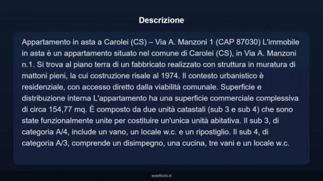 Immobile in asta di 154 m² con più di 5 locali in vendita a Carolei - Foto 4