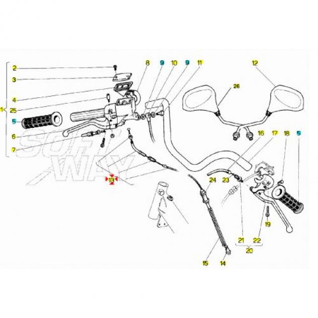 Trasmissione gas Malaguti Fifty Top 03406803 - Foto 3