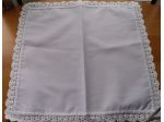 2  CENTRINI DALLA MISURE 35X35 DI COLOR BIANCO LARATO A MANO DI COTONE -