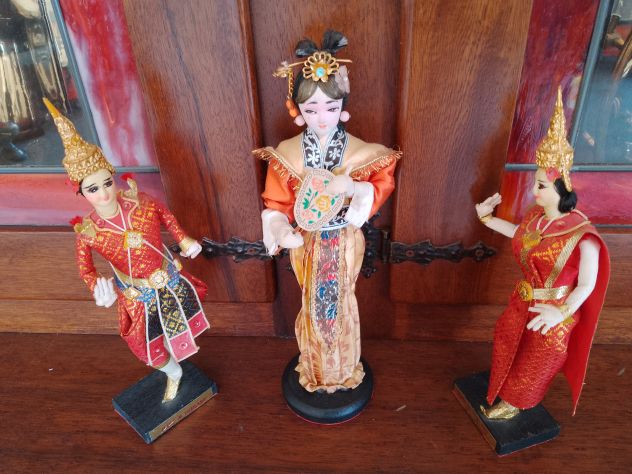 TRIO STATUETTE MADE IN THAILAND ORIGINALI - Foto 5