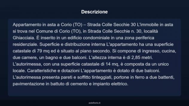 Immobile in asta di 79 m², box auto in vendita a Corio - Foto 4