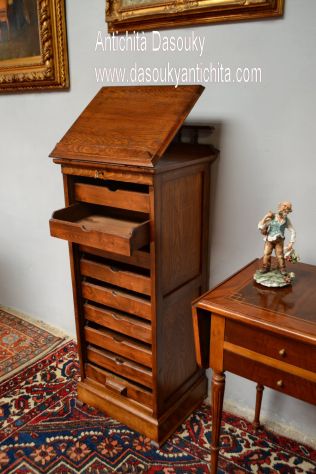 Schedario-classificatore stile inglese con leggio - Foto 5
