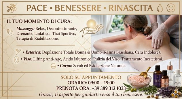Estetista fisioterapista Tel:3893121033