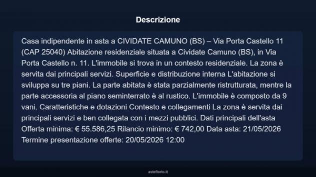 Immobile in asta di 180 m² con più di 5 locali in vendita a Cividate Camuno - Foto 13
