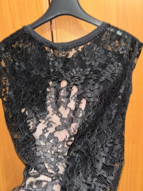 TOP/CANOTTIERA IN OTTIME CONDIZIONI,IN PIZZO NERO,MARCA”CALLIOPE”ORIGINALE,DA DO - Foto 8